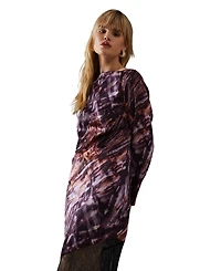 Warehouse Women's Column Lace Panel Midi Dress