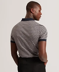 Ted Baker Men's Ernist Short-Sleeve Geometric Pattern Polo Shirt
