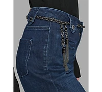 Karl Lagerfeld Paris Women's Denim Wide-Leg Jeans