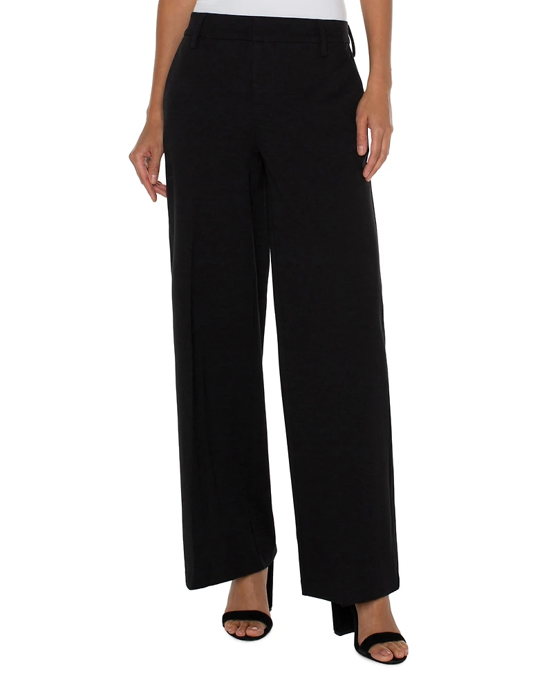 Liverpool Los Angeles Petite Kelsey Wide-Leg Trousers