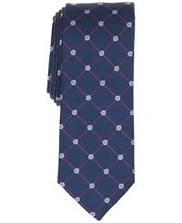 Bar Iii Men's Floral and Club Grid Pattern Tie, Macy's Exclusive