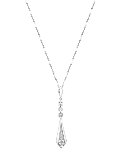 Wrapped Love Diamond Flare Linear 18" Pendant Necklace (1/4 ct. t.w.) 14k Gold, Exclusively at Macy's