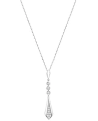 Wrapped Love Diamond Flare Linear 18" Pendant Necklace (1/4 ct. t.w.) 14k Gold, Exclusively at Macy's
