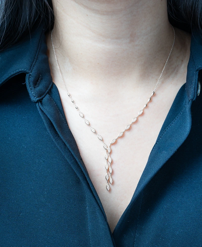 Wrapped Love Diamond Long Drop 17" Necklace (1/2 ct. t.w.) 14k Gold, Exclusively at Macy's