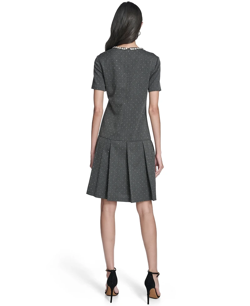 Eliza J Women's Drop Waist Short-Sleeve Dress