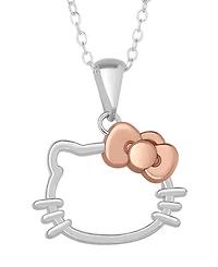 Macy's 2-Pc. Two-Tone Hello Kitty Necklace and Earrings Set in Sterling Silver
