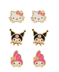 Macy's 3-Pc. Friends Earrings Set in 18K Yellow Gold Over Sterling Silver