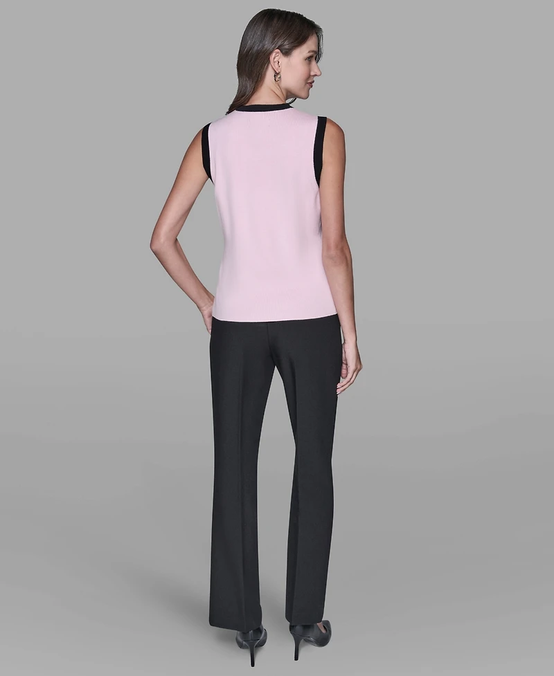 Karl Lagerfeld Paris Women's Bow-Tie Sleeveless Sweater