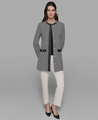 Karl Lagerfeld Paris Women's Front Button Jacket