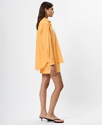 French Connection Women's Poplin Button-Down Top