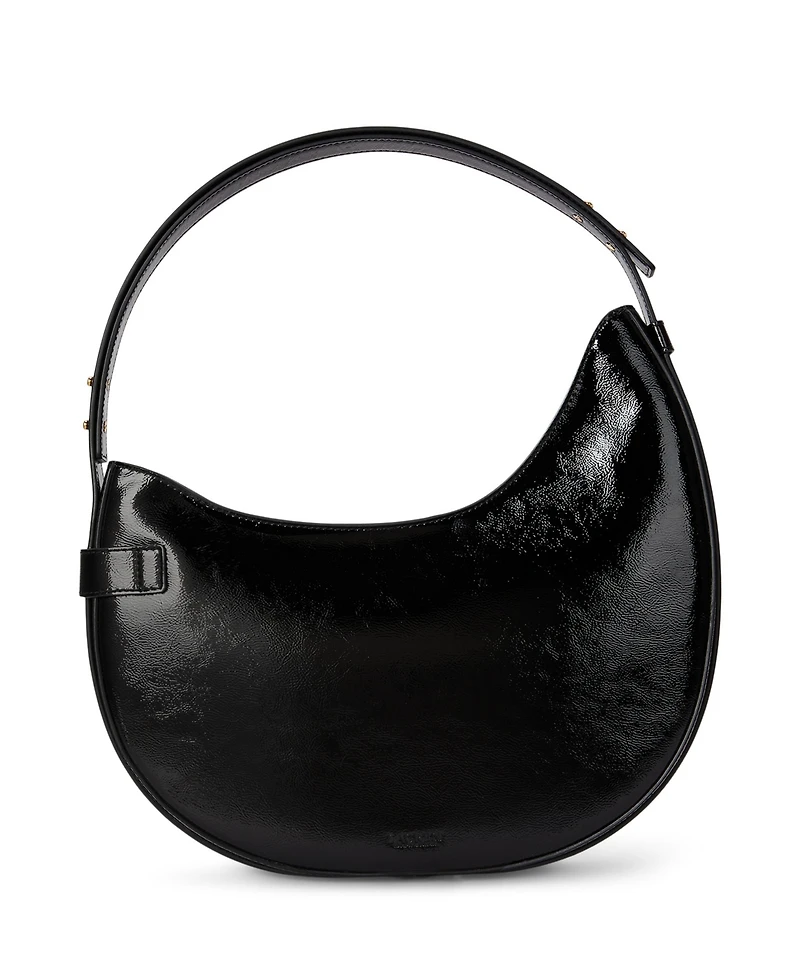 Lauren Ralph Crinkle Patent Leather Tasha Shoulder Bag