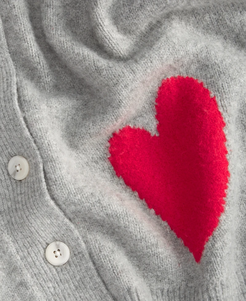 On 34th Women's Curved Hem Heart Cardigan, Macy's Exclusive