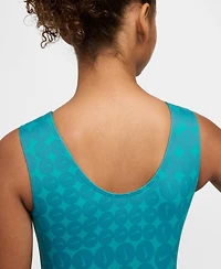 Nike Girls 7-16 Gymnastics Swoosh Printed Performance Leotard