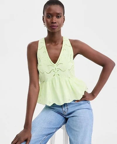 On 34th Women's Cutwork V-Neck Tank Top, Macy's Exclusive