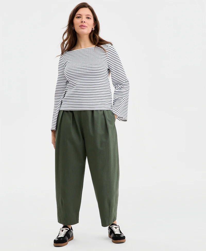 On 34th Women's Knit Long-Sleeve Boat-Neck Top, Macy's Exclusive