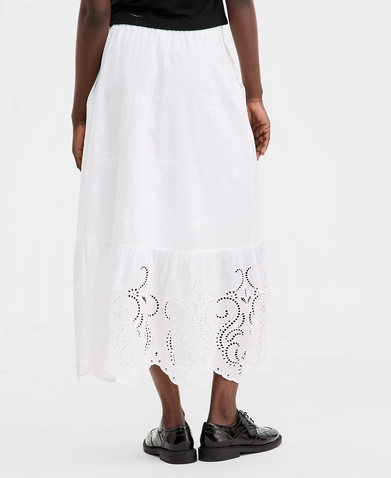 On 34th Women's Cutwork Embroidered Midi Skirt, Macy's Exclusive