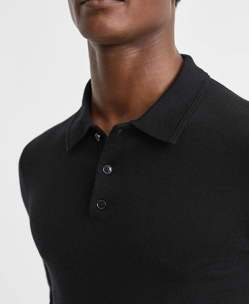 Reiss Men's Merino Wool Polo Shirt
