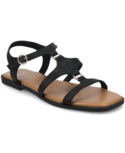 Journee Collection Women's Briley Open Toe Ankle Strap Sandal