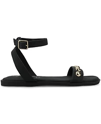 Journee Collection Women's Primrose Ankle Strap Open Toe Sandals
