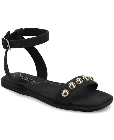 Journee Collection Women's Primrose Ankle Strap Open Toe Sandals
