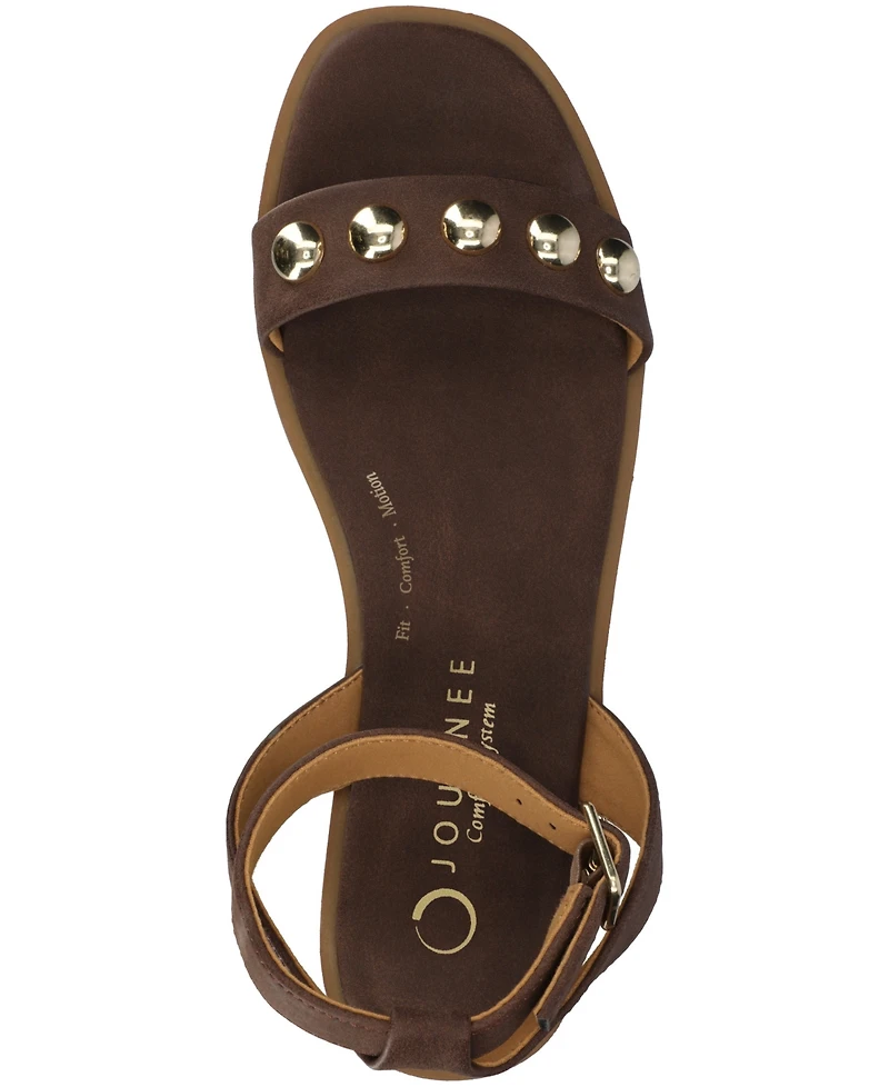 Journee Collection Women's Primrose Ankle Strap Open Toe Sandals