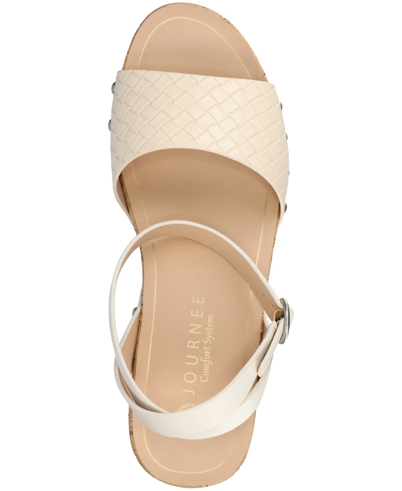 Journee Collection Women's Vanessa Open Toe Platform Clog Heels