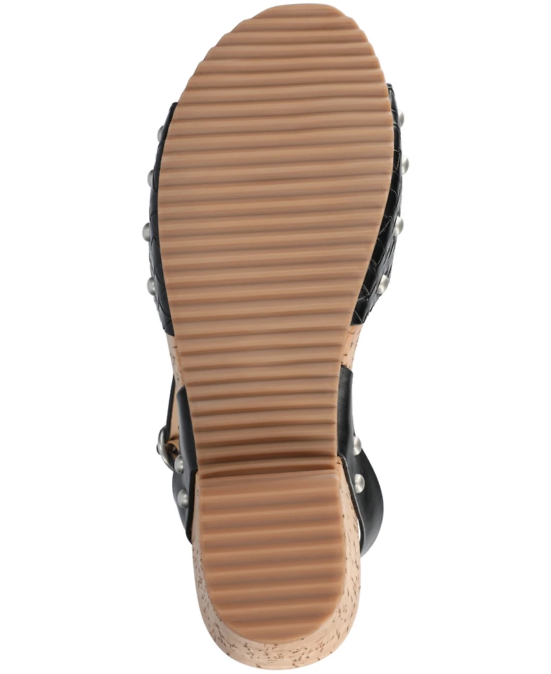 Journee Collection Women's Vanessa Open Toe Platform Clog Heels