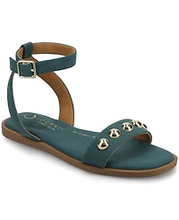 Journee Collection Women's Primrose Ankle Strap Open Toe Sandals