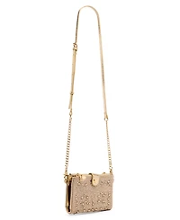 Betsey Johnson Rhinestone Wallet Crossbody Bag with Phone Pocket