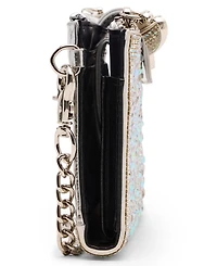 Betsey Johnson Rhinestone Wallet Crossbody Bag with Phone Pocket