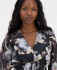 Robbie Bee Petite Chiffon Fit & Flare Dress