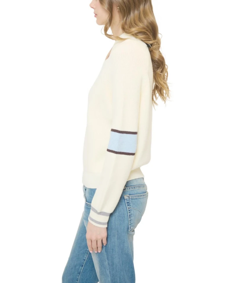 Central Park West Women's Parker Crossover Neck Sweater