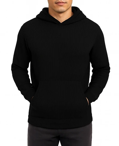 Blue Ice Men's Waffle Knit Thermal Pull-On Hoodie