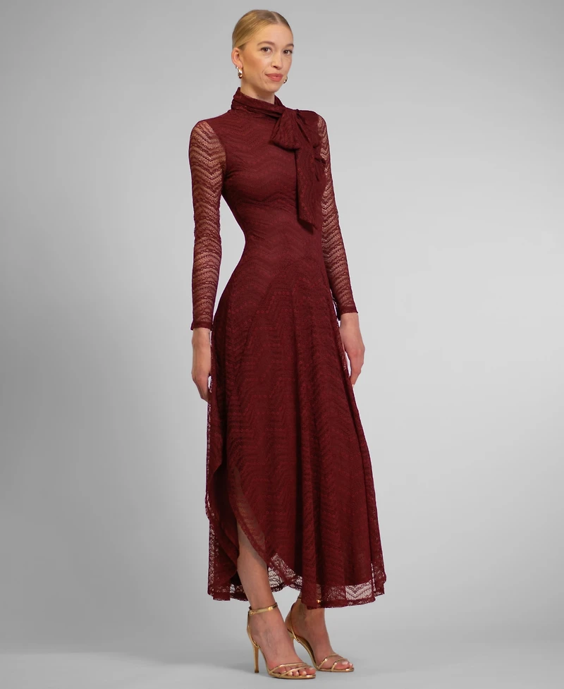 Rachel Roy Women's Beatrice Lace Mock Neck Maxi Dress