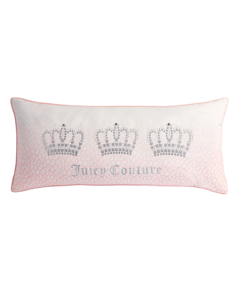 Juicy Couture Royal Crowns Decorative Pillow, 16" x 36"