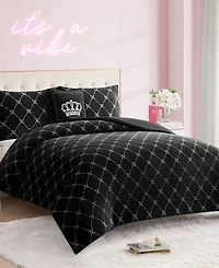Juicy Couture Plush Reversible Trellis Link 3-Pc. Comforter Set, Twin/Twin Xl