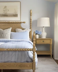 Madison Park Signature 24" Solid Wood Frame Camel Oak Finish Nightstand