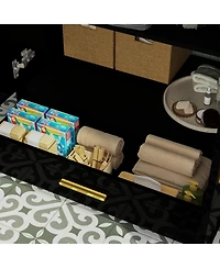 Homsee Bathroom Vanity with Marble Top, Bathroom Cabinet with 2 Doors & Drawer