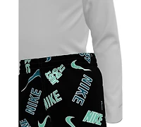 Nike Boys 4-7 Outline Rash Guard Top and Shorts, 2-Piece Set