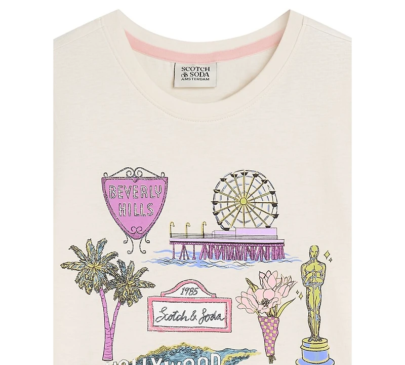 Scotch & Soda Girls 4-6X La Graphic Short-Sleeve T-Shirt