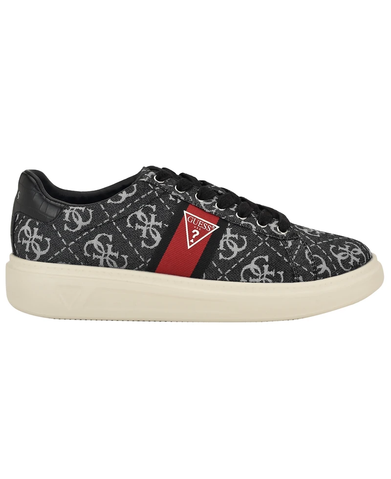 Guess Men's Caffen Branded Lace-Up Casual Sneakers