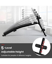 Sugift Adjustable Decline Sit Up Bench for Exercise for Home Gym