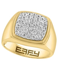 Effy Collection Men's White Zircon Ring (1-3/4 ct. t.w.) in Gold over Silver