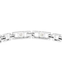 Effy Collection Men's White Diamond (1/3 ct. t.w.) and Brown Diamond (1/4 ct.t.w.) Bracelet in Sterling Silver