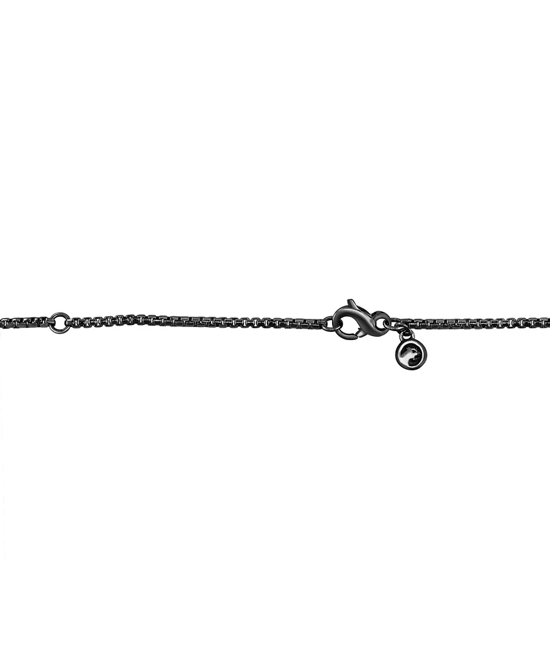 Effy Collection Men's Black Spinel Pendant Necklace (1-7/8 ct. t.w.) in Silver and Titanium