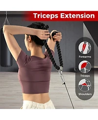 Sugift 3-Piece Cable Machine Attachment Set for Home Gym