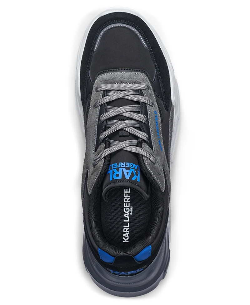 Karl Lagerfeld Paris Men's Patent Detail Round Toe Runner Shoes