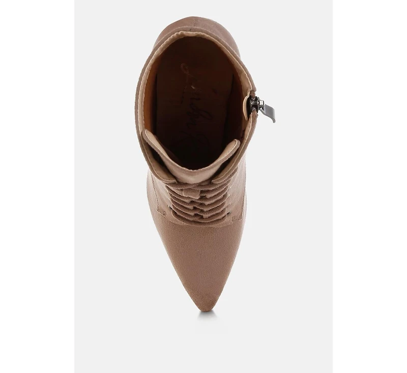 Agmati Lace Up Stiletto Boots