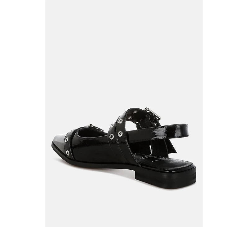 Betula Eyelets & Buckle Detail Flats