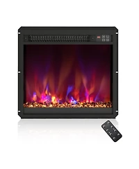 Sugift 18 Inch 1500W Electric Fireplace Insert with Remote Control
